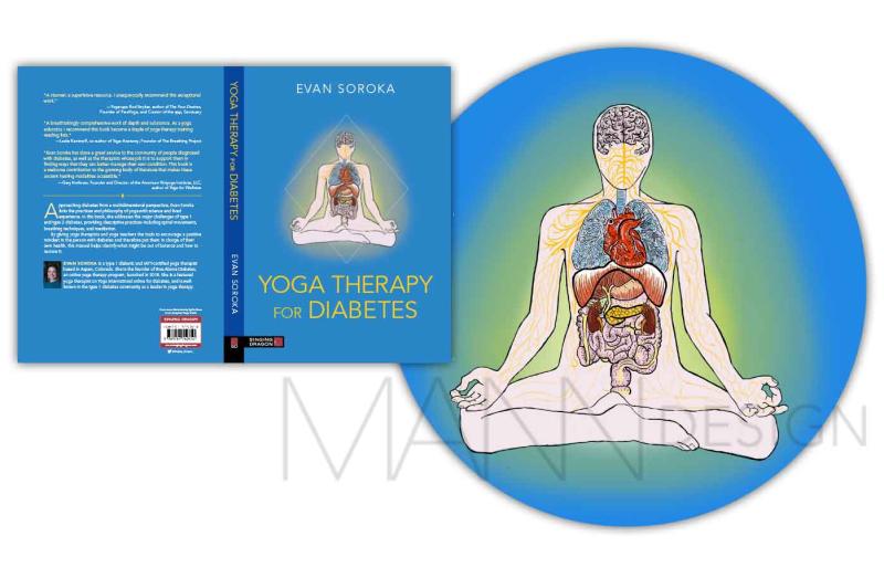 Cover illustration of "Yoga Therapy for Diabetes" by Evan Soroka